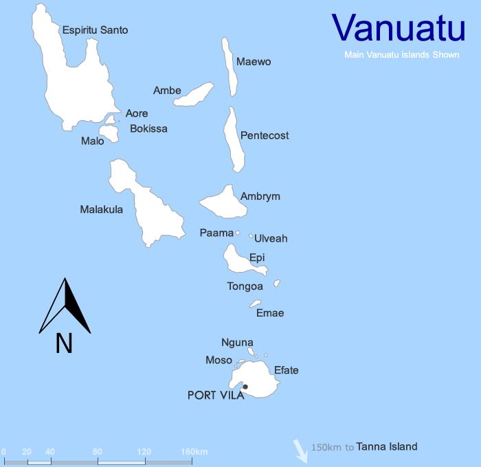 port vila vanuatu map Vanuatu Map Island Resort Accommodation Locations port vila vanuatu map